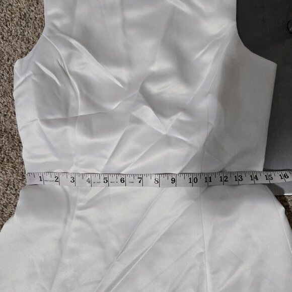 8 (also ~6) Y2K Vintage Scott McClintock Millennium 2000 White Satin Gown - Picture 7 of 9